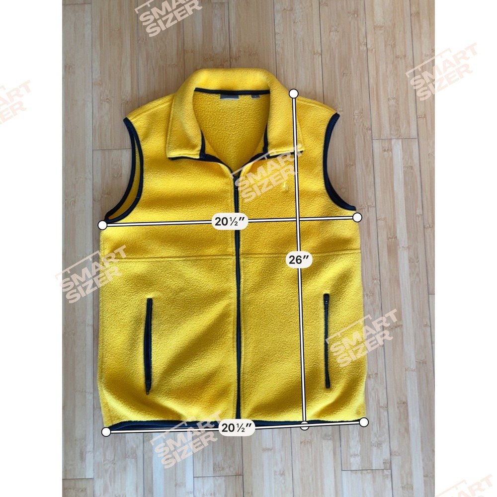 Nordstrom Mens Fleece Vest Size Medium Yellow Full Zip Fisherman Preppy Nautical - Picture 7 of 7